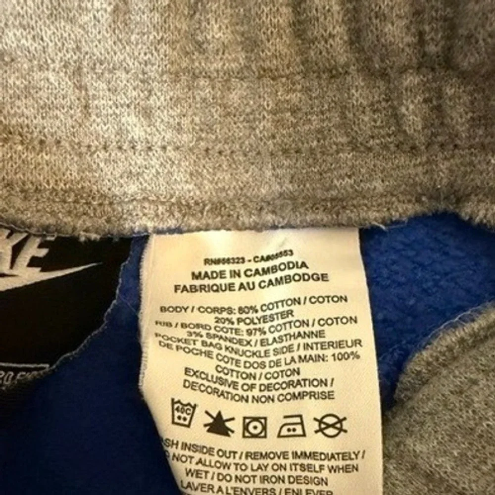 Nike Sweatpants Boys Small Blue Grey Green Logo Graphic Jogger Fleece Activewear
